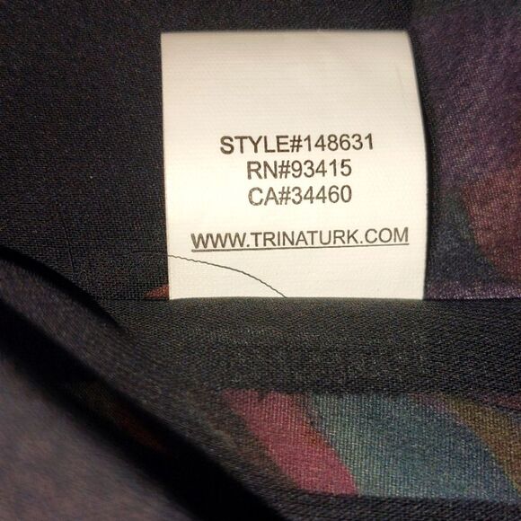 Trina Turk Floral Print Dress Sleeveless Pleated Mini Party Cocktail Size EUC 4 - Picture 11 of 13